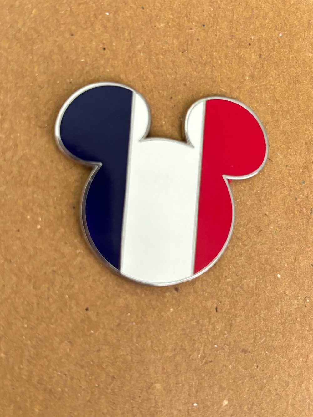 Mickey shaped France Flag Disney Pin